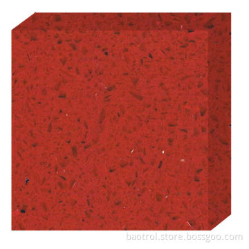 Red Artificial Quartz Marble Countertop For Indoor Environment